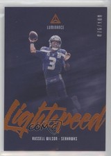 2019 Panini Luminance Lightspeed Orange 76/100 Russell Wilson #LS10 0b47