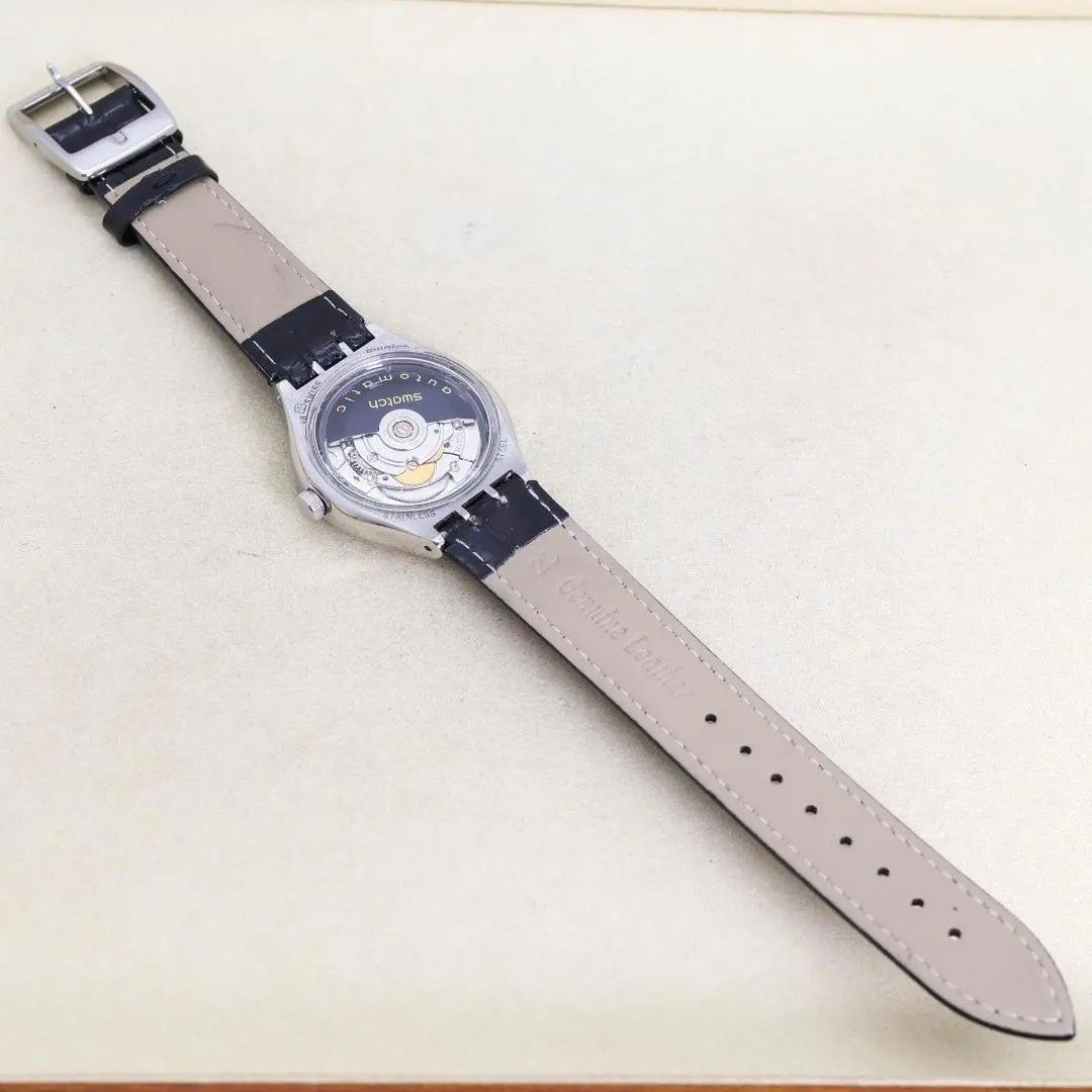 Swatch Mechanical Automatic Skeleton Watch +39s D… - image 6