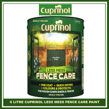 Cuprinol Fencecare Less Mess Shed  Fence Paint  6 L  One Coat  All Colours