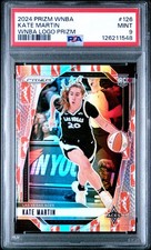 2024 Panini Prizm WNBA Kate Martin #126 WNBA Logo Prizm RC PSA 9