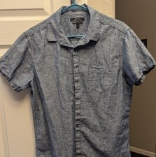 marc antony luxury linen blend slim fit shirt size large