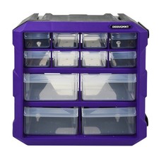 Small Parts Organizer Tool Box New 12 Removable Bin Drawers for Hard Storage