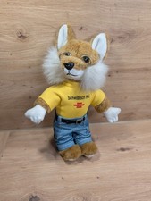 Schwäbisch Hall Fuchs Stofftier ca. 34cm Plüschtier mit Brille  Vintage Etikett