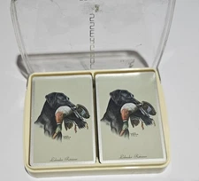 Vintage 606 Congress 2-Deck Labradors Dog Playing Cards- OPENED- NO JOKERS