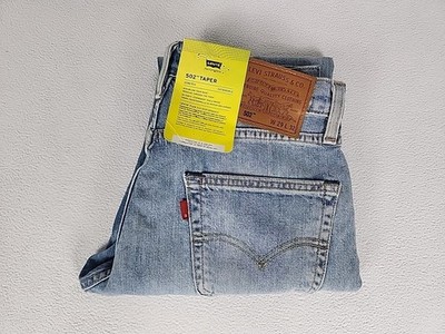 Levi's 502 Flex Premium Regular Tapered Jeans 29X32 Mens Blue 99% Cotton Stretch