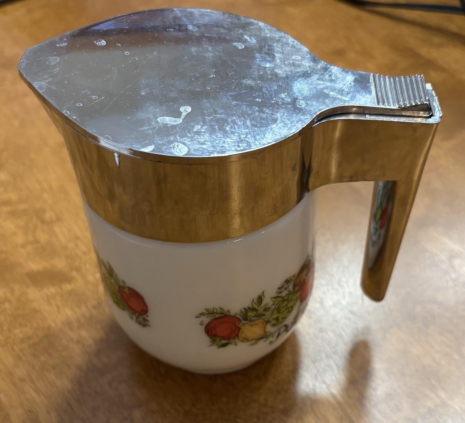 Gemco Corning Creamer Pot A Creme Vintage Coffee Cream Milk USA