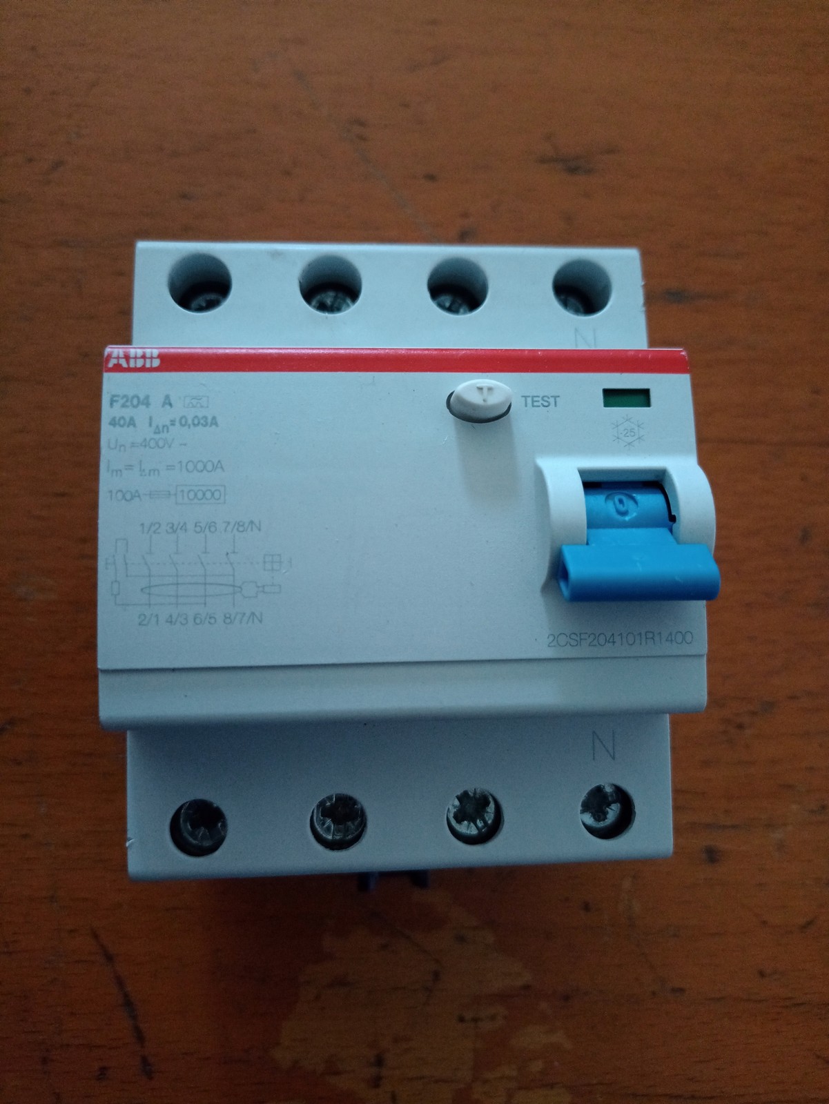ABB 2CSF204401R1400 F204A-40/0.03AP-R Residual Current Switch
