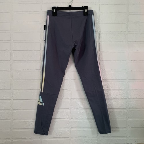 Adidas Girl's Performance Rainbow Logo Tight Leggings Size XL 16 Regular Fit NWT - Picture 2 of 11