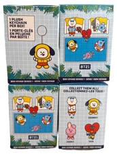 New! Bon Voyage BT21 Series 1 Plush Keychain Daiso Blind Box BTS Set of 4