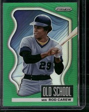 2022 Panini Prizm #OS-9 Rod Carew Old School Green Prizm