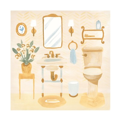 'Golden Bath I' Canvas Art by Annie Warren