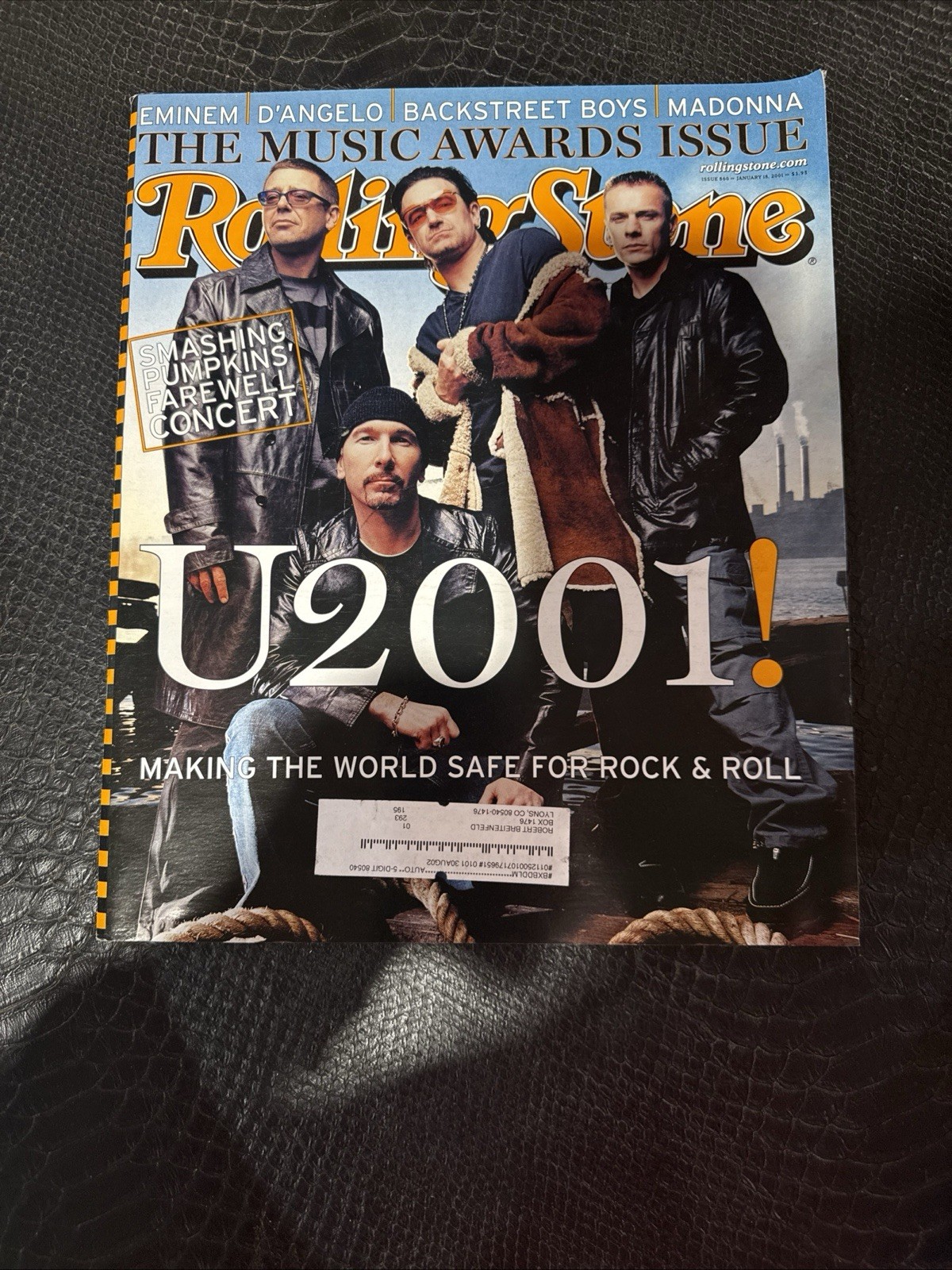 Rolling Stone Magazine Issue- U2 # 860, January 18, 2001 Eminem Backstreet Boys