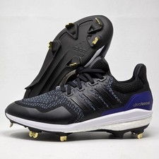 NWB Adidas UltraBoost 1.0 DNA Black Purple Metallic Baseball Cleats 7 7.5 IH5206