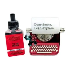 Bath & Body Works Typewriter  Wallflower Plug-in Christmas 2025 W/ 1 Refill