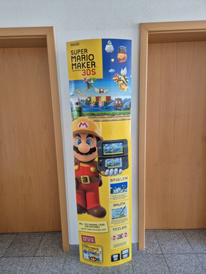 Nintendo 3DS Super Mario Maker Pappaufsteller Werbedisplay Werbung Display RAR