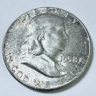1958-P Franklin Half Dollar 90% Silver  Very Fine Details #9746