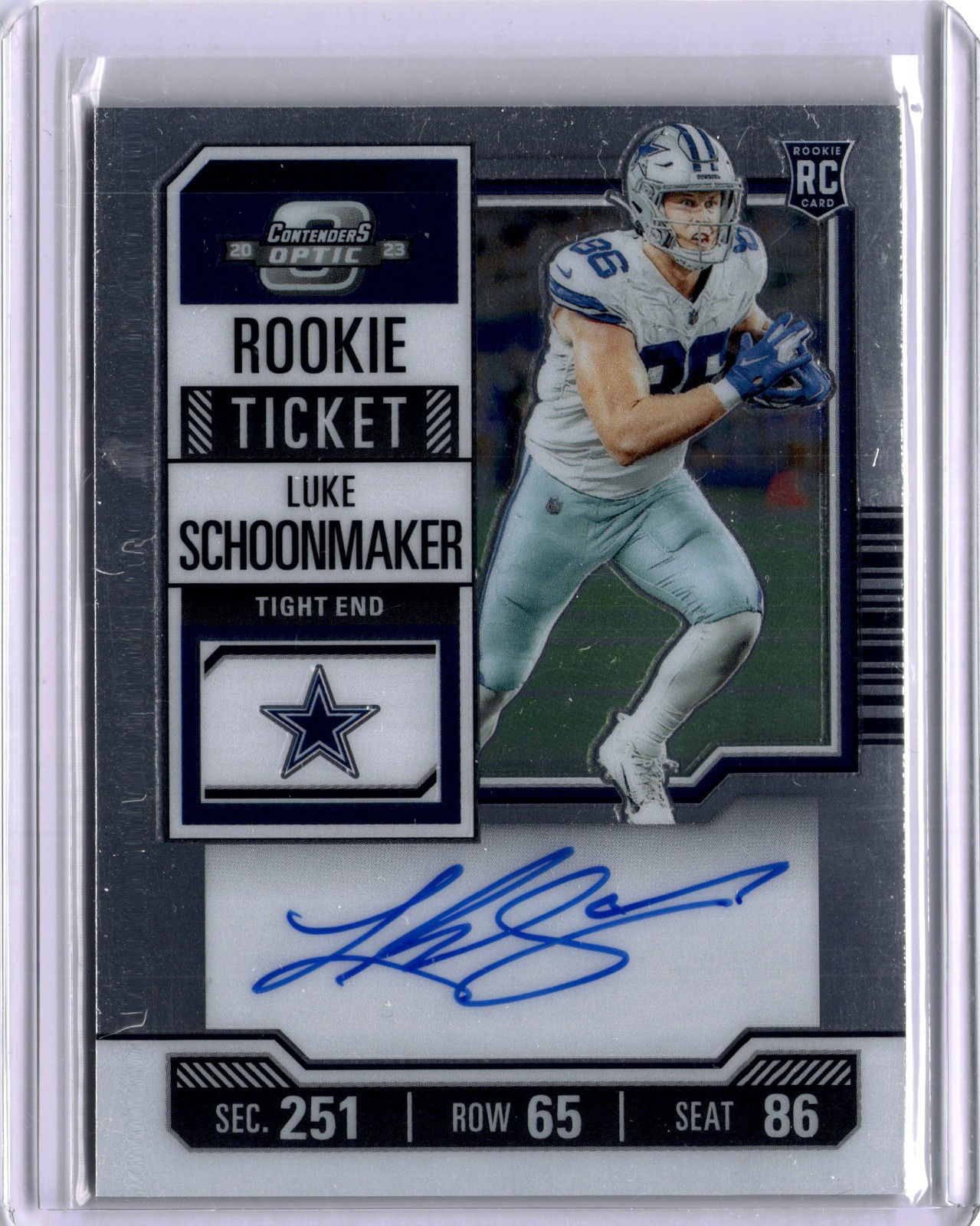 Luke Schoonmaker Panini Contenders #123 Autograph