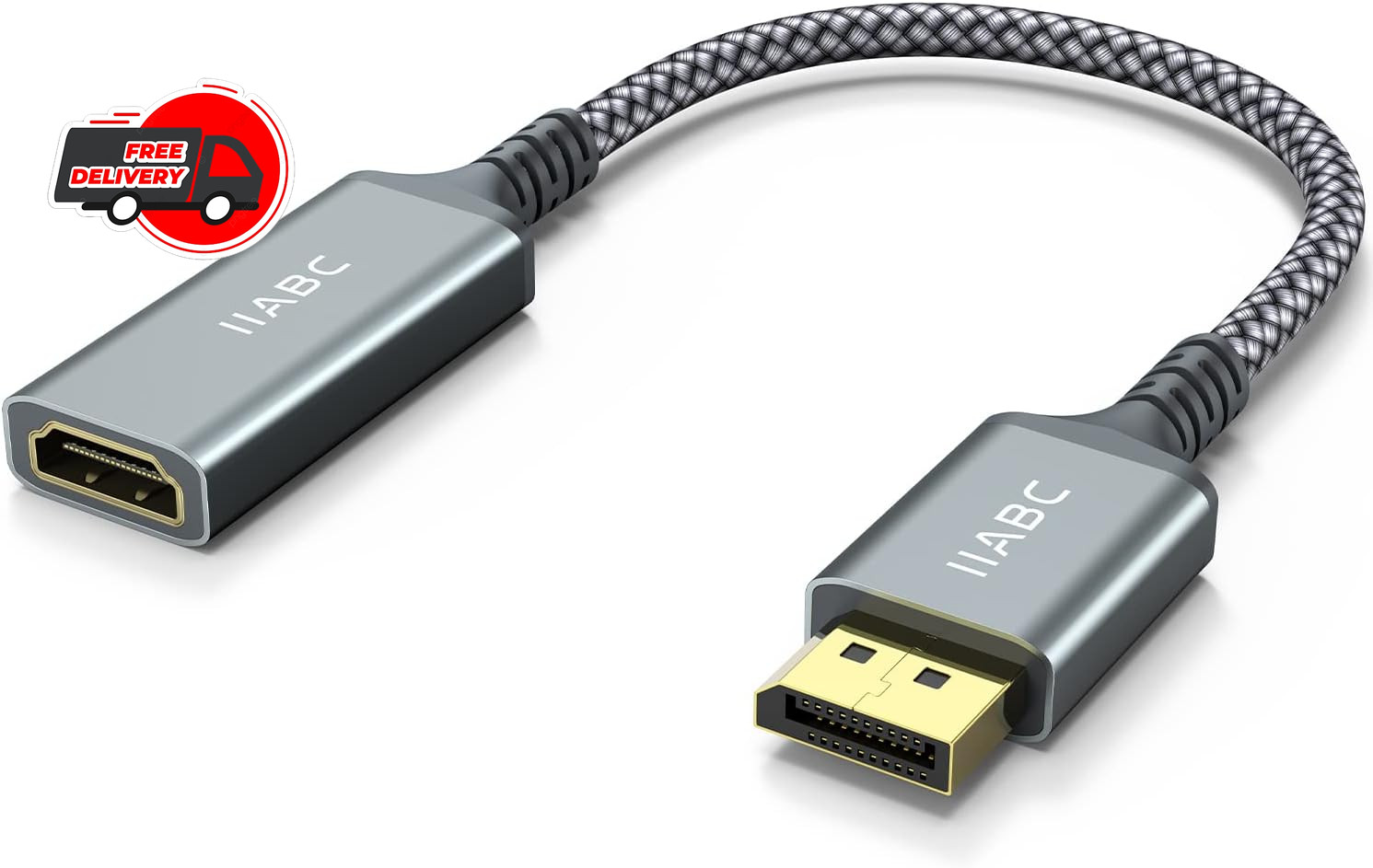 4K Displayport to HDMI Adapter Cable, Gold-Plated Uni-Directional Display Port D