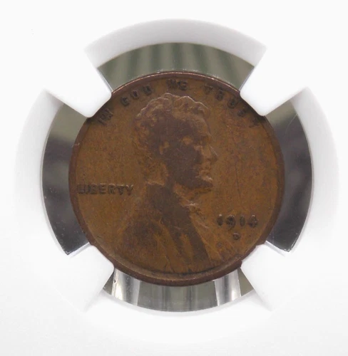 1914 "D" Lincoln Wheat Cent 1c NGC VG8 BN #008 Very Good *KEY* ECC&C, Inc.