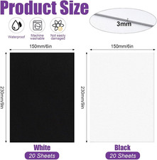 40 Pcs 3mm Embroidery Puffy Foam, 6 x 9 Inch EVA Foam Sheets for 3D Embroider...