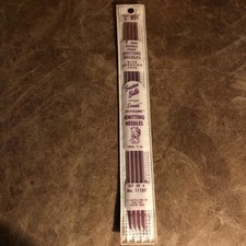 Vtg Set of 4 Susan Bates Smooth Silvalume Double Point 7" Knitting Needles Sz 3