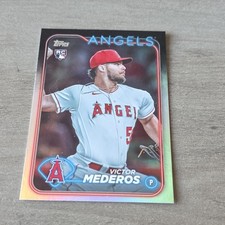 Topps 2024 Series 1 Victor Mederos Los Angeles Angels #270 Rainbow Foil Rookie