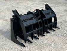 72″ Root Rake Clam Grapple With Teeth Attachment Fits Euro Global Quicke Loader