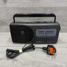 Roberts RP15 - 3 Band Portable Radio FM LW MW Black with Mains Cable Vintage