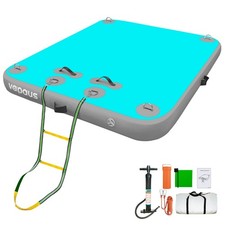 Inflatable Floating Dock Air Dock Platform 6ft/8ft/10ft Non-Slip Inflatable W...