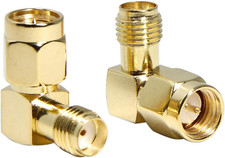 SMA Right Angle Adapter, SMA Male to SMA Female Connector 90 Degree Elbow 2 Pack
