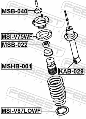 Fits FEBEST MSI-V87LOWF LOWER SPRING INSERT MITSUBISHI PAJERO/MONTERO ⭐UK Stock⭐