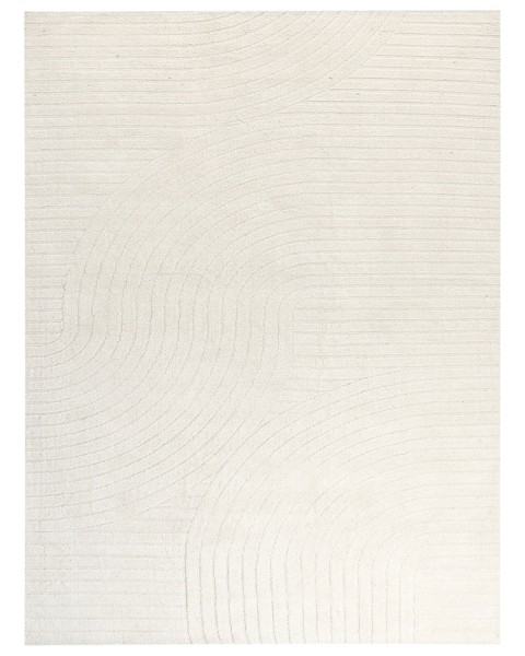 Teppich Wolle Beige Mit Abstraktem Muster Rechteckig 300X400 Cm Kurzflor Dagari-image