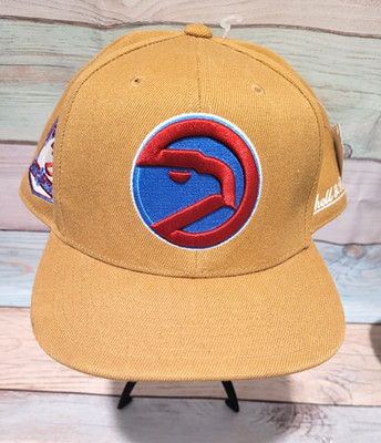 Mitchell & Ness Atlanta Hawks NBA Hat Tan Brown Corduroy Snapback Hardwood Class