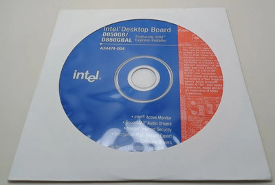 Intel Desktop Board Cd Disc D850GBAL D850GB Driver & Utility Software A34474-004