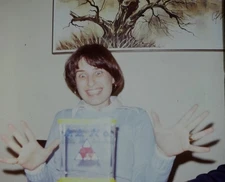 1980 Woman Making Funny Face Hands Out Vintage Puzzle Toy 35mm Slide