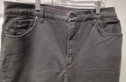 Gloria Vanderbilt Sz 14 Straight Leg 5-Pocket Charcoal Gray Denim Jeans/EUC — photo 3