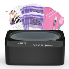KARITE Paraffin Wax Machine for Hands and Feet with Auto Open Lid, Black 