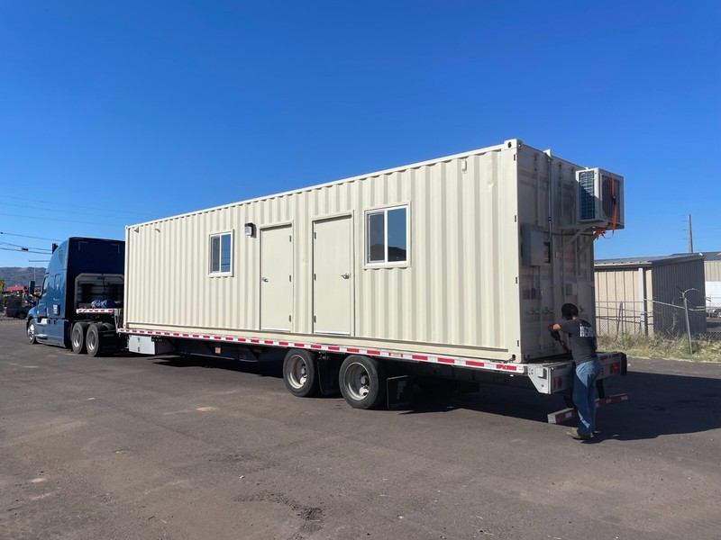 40 ft shipping container office with restroom