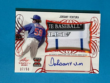 2021 Leaf Trinity Patch Autographs Red #PAJV2 Jordany Ventura #37/50