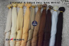 Synthetic Straight & Curly Doll hair weft Blythe Monster High My Little Pony