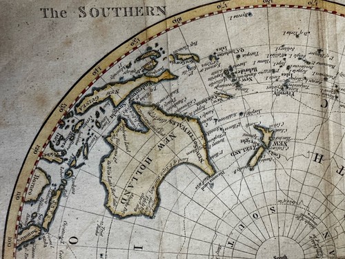 Mapa Kincaid New Holland del Capitán Cook’s Tracks del Hemisferio Sur Pacífico c.1780 - Imagen 1 de 6