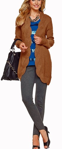 Strickjacke Cardigan braun oder taupe Gr.40/42-44/46 wählbar NEU 921353/960274 - Bild 25 von 33