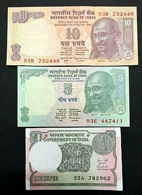 India 5 Rupees GANDHI Banknote World Paper Money UNC Currency Bill Note