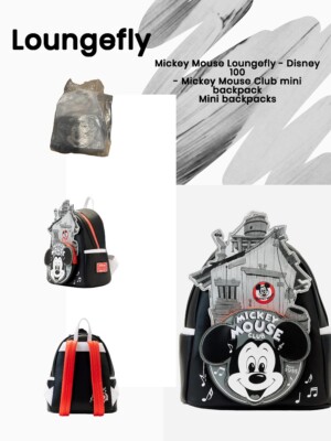 Mickey Mouse Loungefly - Disney 100- Mickey Mouse Club mini backpack