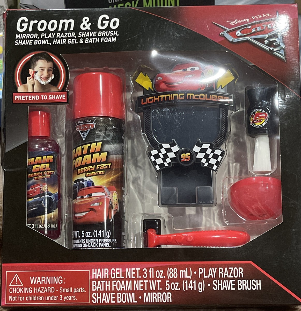 Disney Pixar Cars Groom Go Hair Grooming Shave Playset for Kids