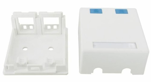 2 Pack Surface Mount Keystone Jack Wall Box 2 Port For Cat5e Cat6 - Picture 9 of 9
