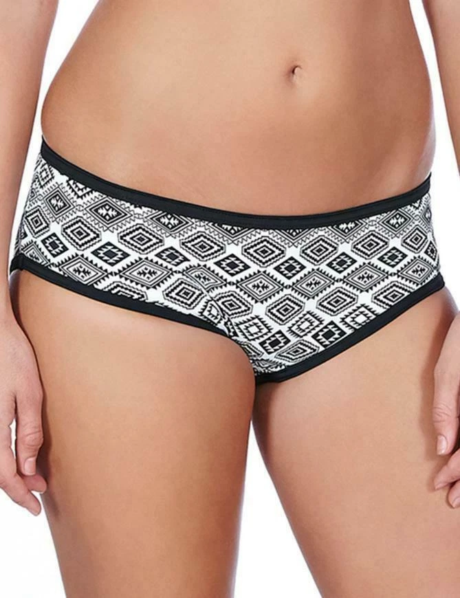 Freya Frenzy Bikini Short Size XL 16 18 Black White Monochrome Brief Shorty 4014 - Image 3 of 4