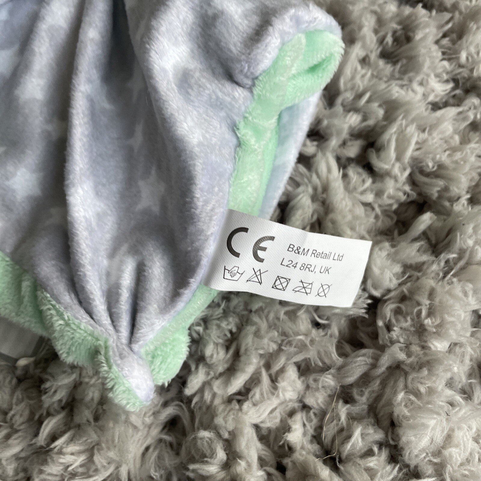 New Bu0026amp;M Leo Lion Baby Comforter Blanket Soft Plush Toy Rattle Grey  Green BNWT | eBay