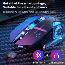 LED Wired / Wireless Rechargeable USB Optical...