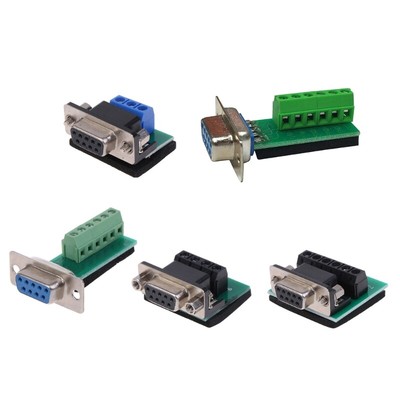 DB9 RS232 Serial to Terminal Female Male Adapter Connector Breakout Board